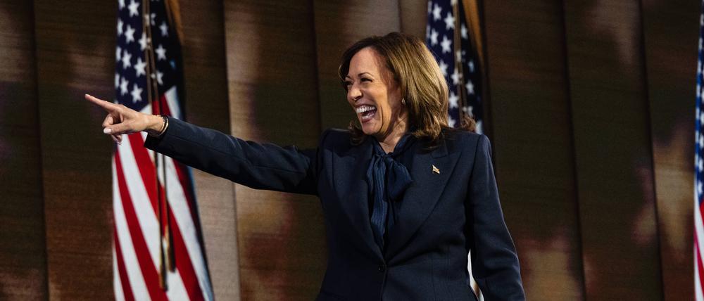 Kamala Harris beim Parteitag der US-Demokraten in Chicago.