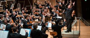 Die Berliner Philharmoniker und Kirill Petrenko bei der Saisoneröffnung am 23. August 2024.