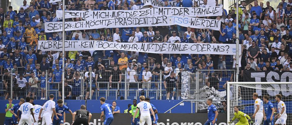Die Partie stand auch im Zeichen der Proteste der TSG-Fans.
