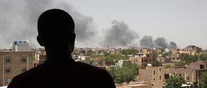 Blick auf die in weiten Teile zerstörte Hauptstadt des Sudan, Khartum.
