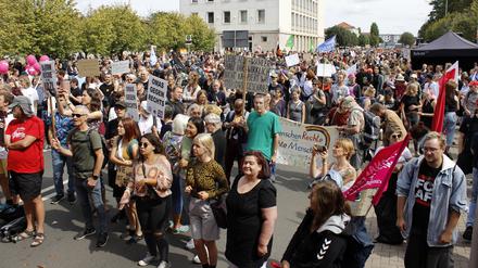 Demonstration gegen Rechts in Erfurt.