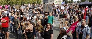 Demonstration gegen Rechts in Erfurt.