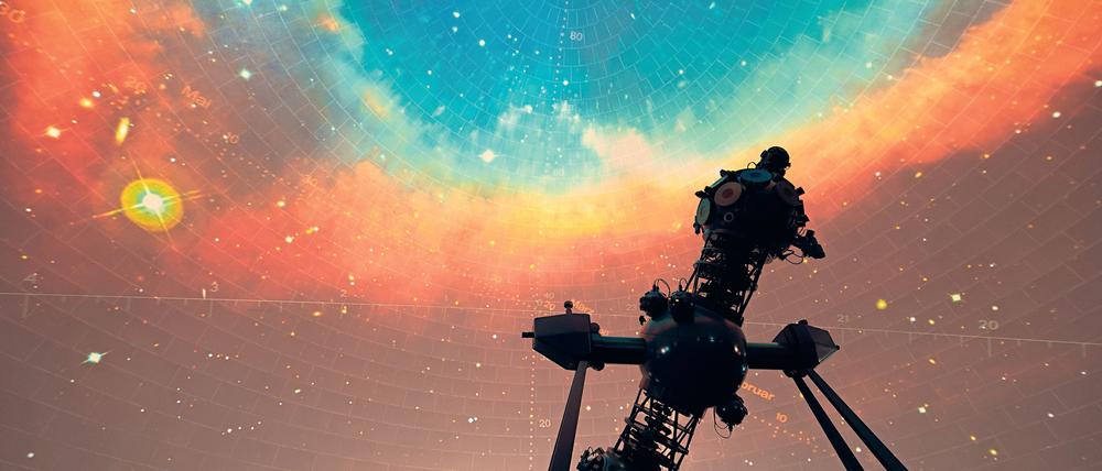 Sterne in der Kuppel des Zeiss-Großplanetariums in Prenzlauer Berg.