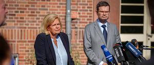 Nancy Faeser, Bundesministerin für Inneres und Heimat, und Marco Buschmann (FDP), Bundesminister der Justiz.