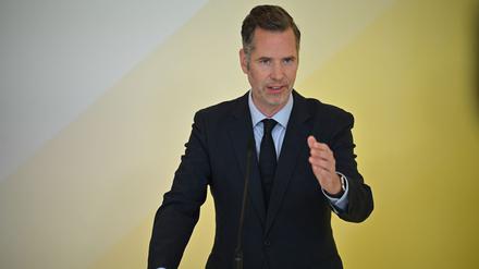 FDP-Fraktionschef Dürr bei einem Pressetermin (Archivbild).