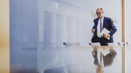 Friedrich Merz nach seinem heutigen Treffen mit Bundeskanzler Olaf Scholz.