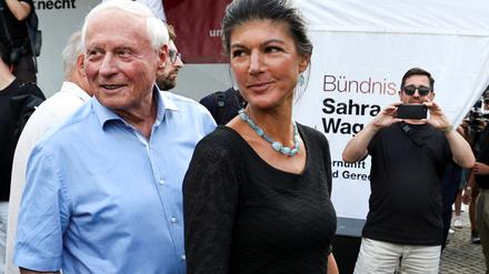Sahra Wagenknecht mit ihrem Ehemann Oskar Lafontaine.