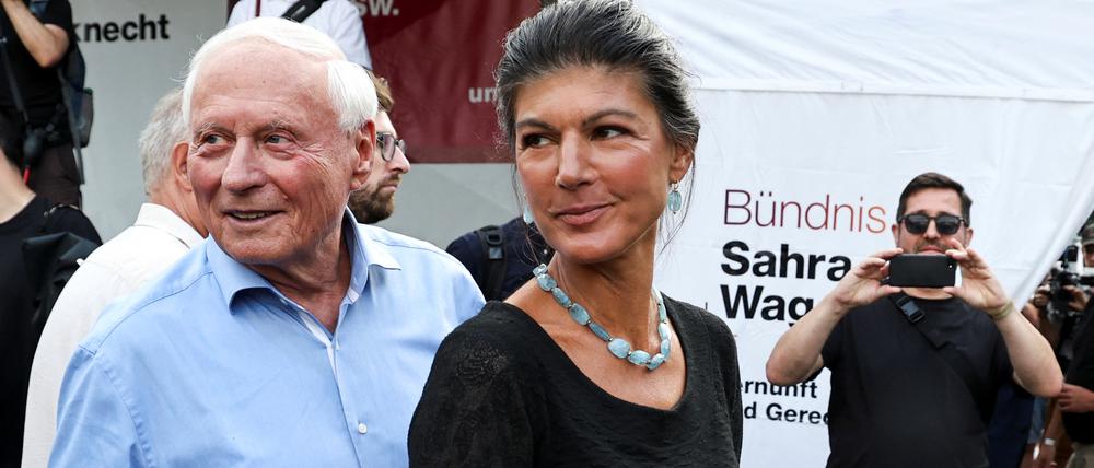 Sahra Wagenknecht mit ihrem Ehemann Oskar Lafontaine.