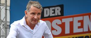 Der thüringische AfD-Spitzenkandidat Björn Höcke am 25. August bei einem Wahlkampfauftritt in Bad Frankenhausen.