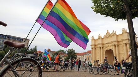 In Potsdam gibt es regelmäßig Fahrraddemos.