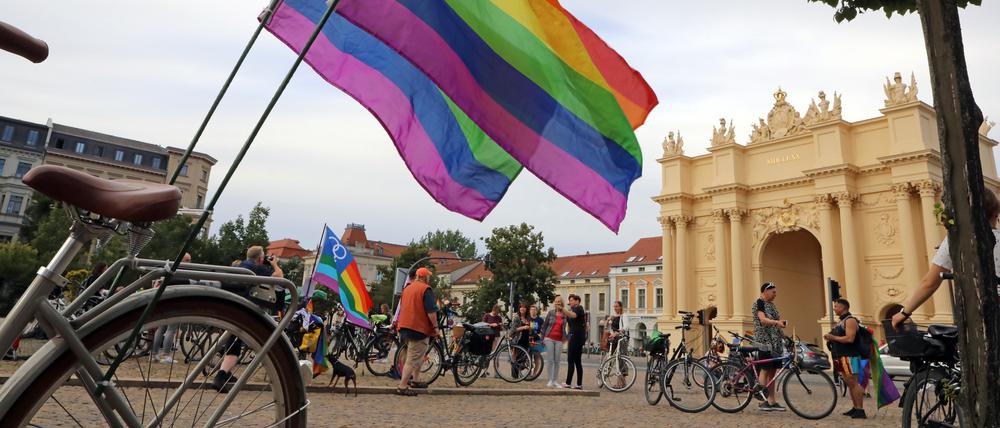 In Potsdam gibt es regelmäßig Fahrraddemos.