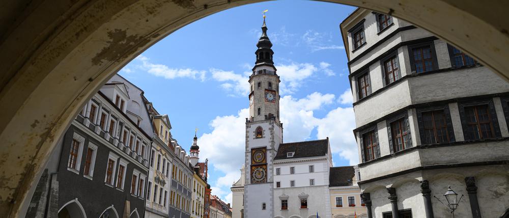 Der Görlitzer Untermarkt mit dem Alten Rathaus in der Altstadt