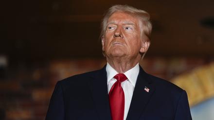 Der republikanische Präsidentschaftskandidat und ehemalige US-Präsident Donald Trump bei einer Wahlkampfveranstaltung im Il Toro E La Capra.