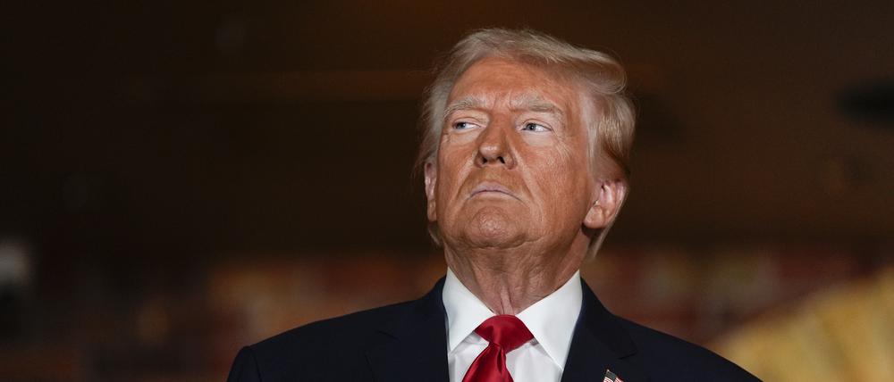Der republikanische Präsidentschaftskandidat und ehemalige US-Präsident Donald Trump bei einer Wahlkampfveranstaltung im Il Toro E La Capra.