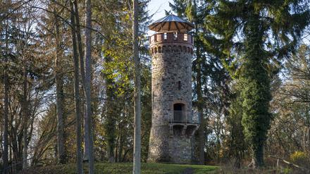 Der 12 Meter hohe Askanierturm am Werbellinsee bei Eichhorst.