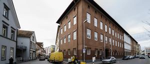 Rheinland-Pfalz, Frankenthal: Das Landgericht steht im Zentrum von Frankenthal. 