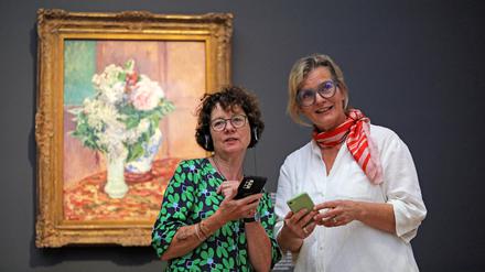 Kunstlehrerin Katja Frick und Museumspädagogin Andrea Schmidt haben mit der Klasse das Projekt gestaltet. 