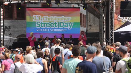 Der 13. CSD in Pirna im Juli.