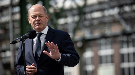 Der deutsche Kanzler: Olaf Scholz. 