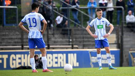 Da spielten sie noch zusammen für Herthas B-Jugend: Ibrahim Maza (l.) und Bence Dardai (r.).