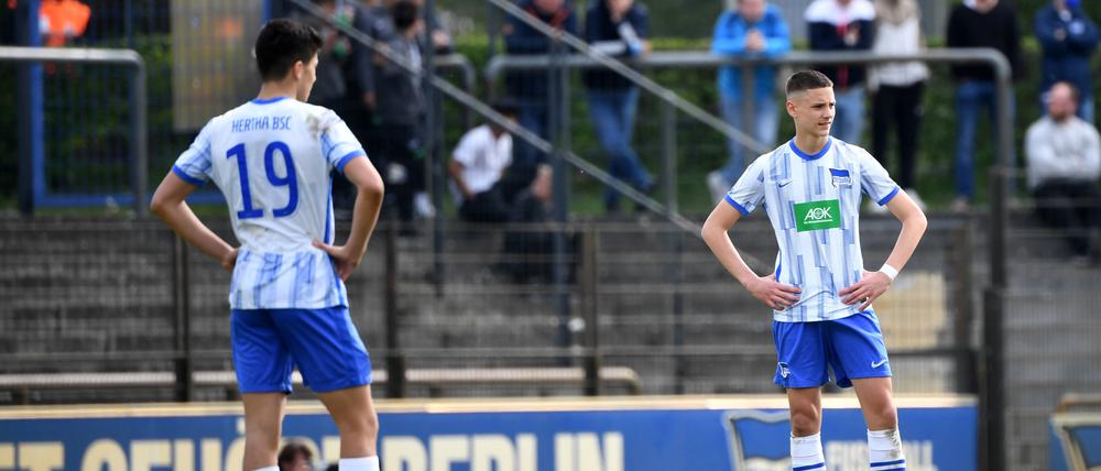 Da spielten sie noch zusammen für Herthas B-Jugend: Ibrahim Maza (l.) und Bence Dardai (r.).