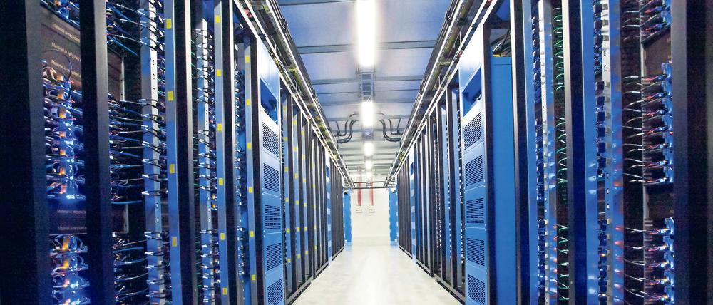 Landnahme in Schweden. Ein Blick in die Serverhalle von Facebook in Lulea, rund 900 Kilometer von Stockholm entfernt.