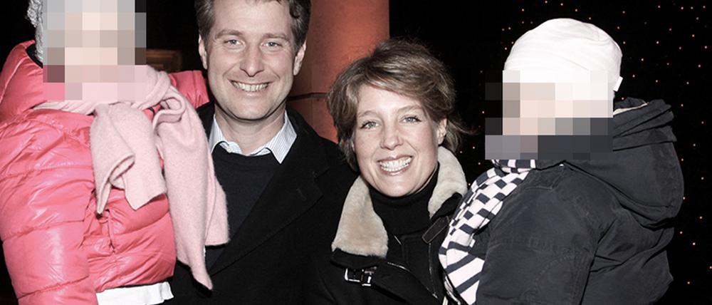 Christina Block mit ihrem damaligen Ehemann Stephan Hensel und zwei ihrer vier Kinder auf einem älteren Archivfoto.