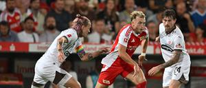 Benedict Hollerbach (Mitte) erzielte das 1:0 für den 1. FC Union. 