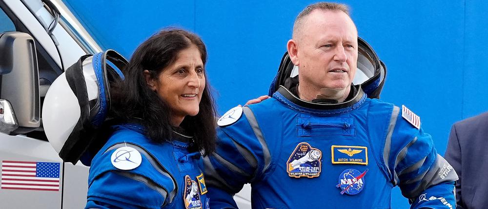 Die Nasa-Astronauten Suni Williams und Barry Wilmore bleiben länger im All. (Archivbild)