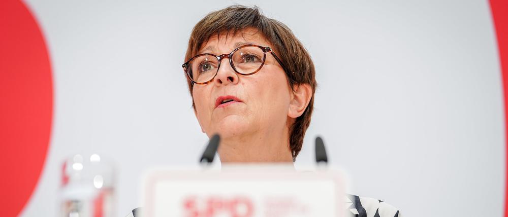 Die SPD-Vorsitzende Saskia Esken.