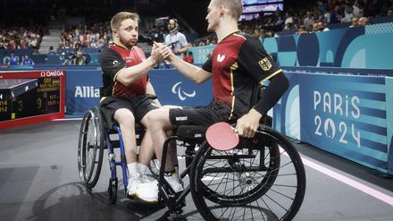 Baus und Schmidberger unterliegen im paralympischen Finale dem starken Doppel aus China mit 0:3.