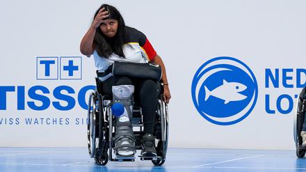 Anita Raguwaran bei der Para Boccia EM 2023 in Rotterdam.