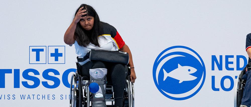 Anita Raguwaran bei der Para Boccia EM 2023 in Rotterdam.
