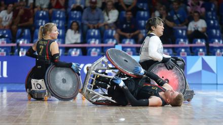 Beim Rollstuhlrugby geht’s zur Sache