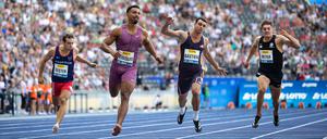Leo Neugebauer (2.v.l.) war gut drauf beim Istaf in Berlin.