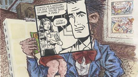 Art Spiegelman wurde vor allem durch den autobiografischen Holocaust-Comic „Maus“ bekannt, hier seine Collage „Comics as a Medium for Self-Expression“ von 1981.