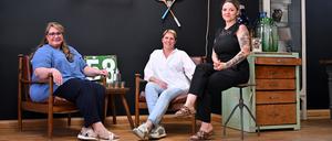 Die drei von der Garnstraße 18: Susanne Eisentraut (v.l.), Karina Wolf und Jenny Schwenkler.