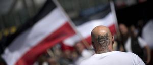 Eine Neonazi-Demonstration in Berlin im Sommer 2017. (Symbolbild)