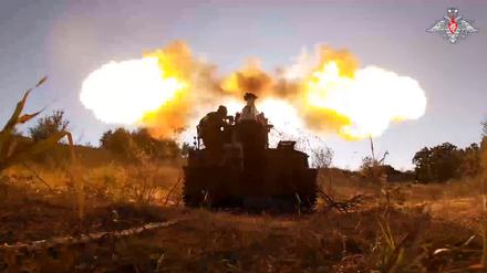 Russische Soldaten wehren sich gegen den ukrainischen Vorstoß in Kursk.