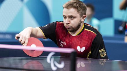 Valentin Baus am 29. August im gemischten Doppel.