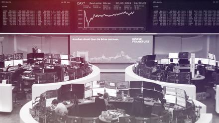 The German share price index DAX graph is pictured at the stock exchange in Frankfurt, Germany, September 2, 2024. REUTERS/Staff