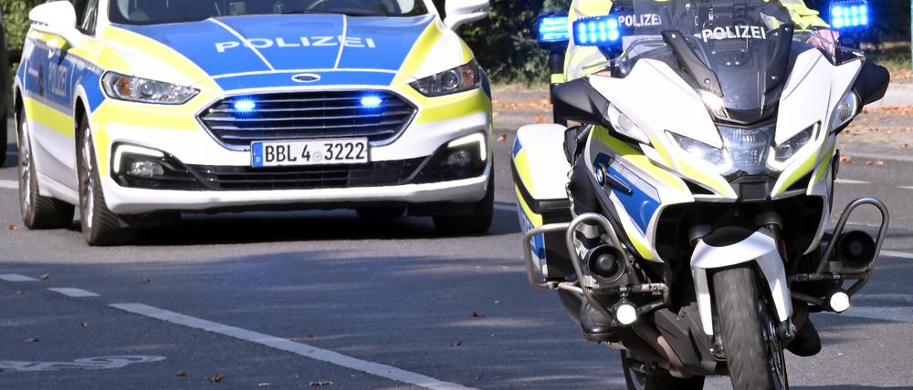 Die Polizei im Einsatz in Potsdam.