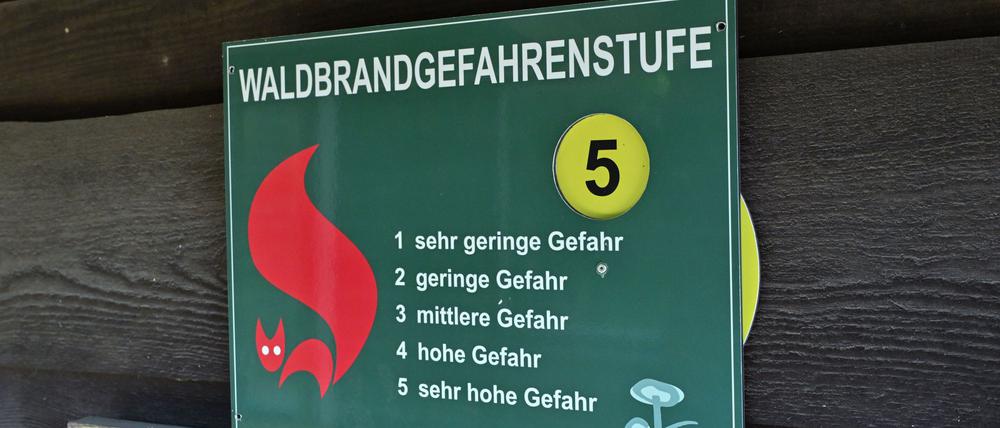 In 13 der 14 Landkreise in Brandenburg herrscht laut Umweltministerium die höchste Gefahrenstufe. (Symbolbild)