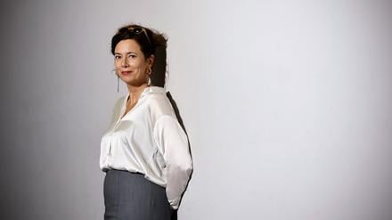 Schriftstellerin Eva Menasse auf der Frankfurter Buchmesse 2022. 