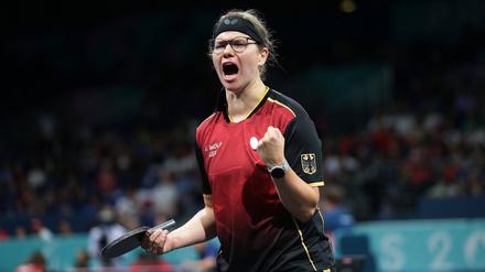 Juliane Wolf beim Para-Tischtennis in Paris Anfang September.