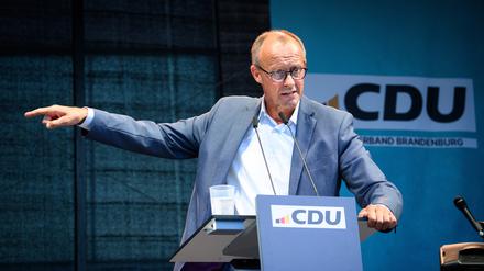 Die Rede von CDU-Chef Friedrich Merz in Brandenburg sorgt für die nächste Aufregung im Streit um die Migrationspolitik. 