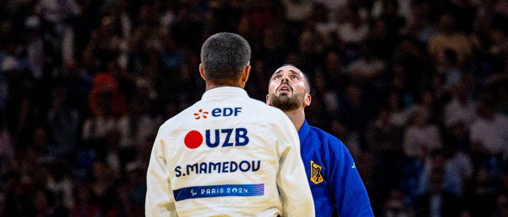 Im Kampf um Bronze konnte sich Lennart Sass gegen seinen Gegner aus Usbekistan durchsetzen.