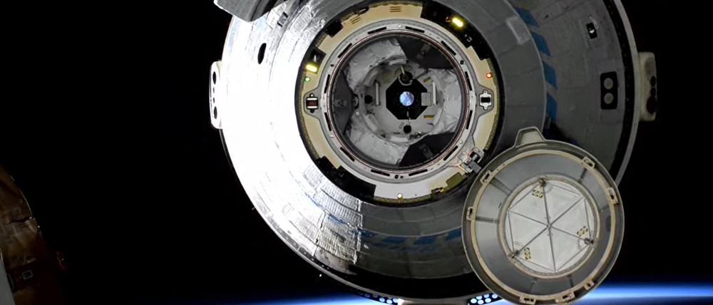 Das Starliner Raumschiff beim Ablegen von der Internationalen Raumstation ISS im September 2024