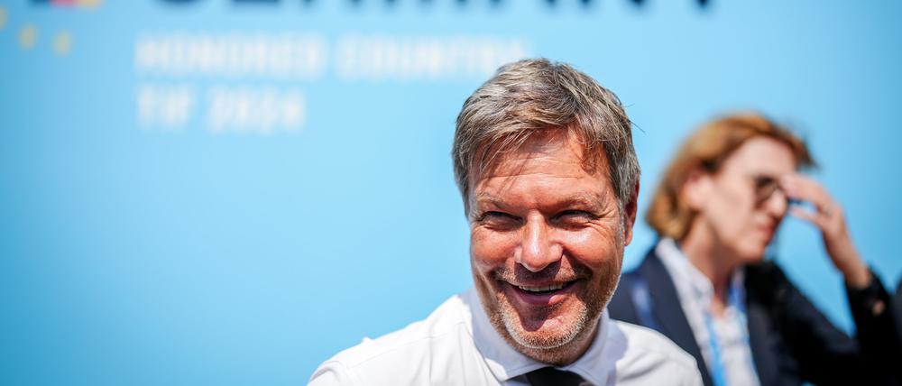 Der Bundeswirtschaftsminister Robert Habeck (Grüne) in Thessaloniki.