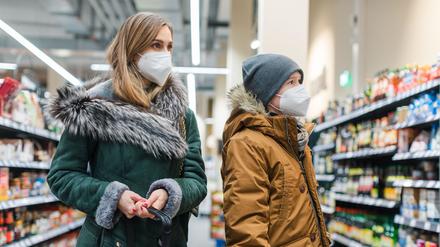 Freiwillig Masken auch im Einzelhandel.